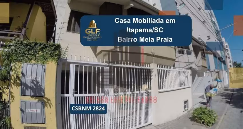 Casa mobiliada em itapema/sc, no bairro meia praia. com 3 dormitórios e 100m². bem localizada a 300m do mar