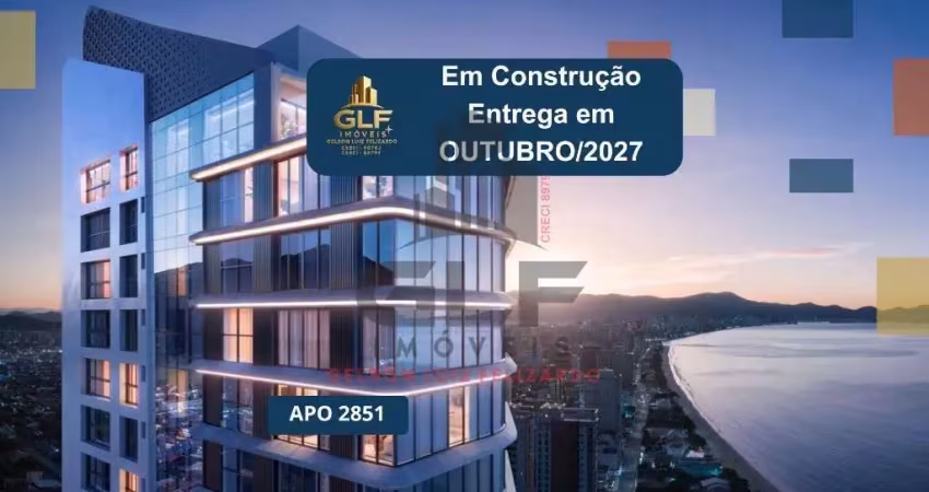 Apto em construção em porto belo perequê, com 203,33m² área privativa sendo, 4 suítes, 3 vagas de garagem, área de lazer completa
