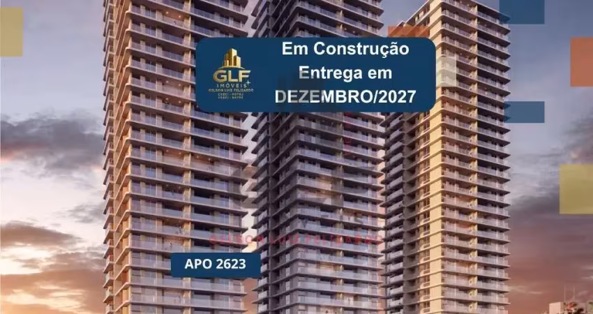 Apto em construção em itajaí, com 121,22m² área privativa sendo 3 suítes, 2 vagas de garagem, área de lazer completa