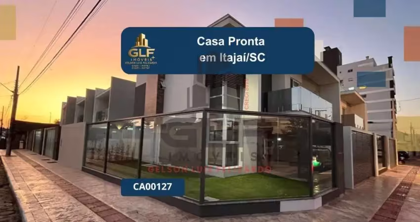 Casa em itajai/sc pronta, com 163m² área privativa, não perca essa oportunidade