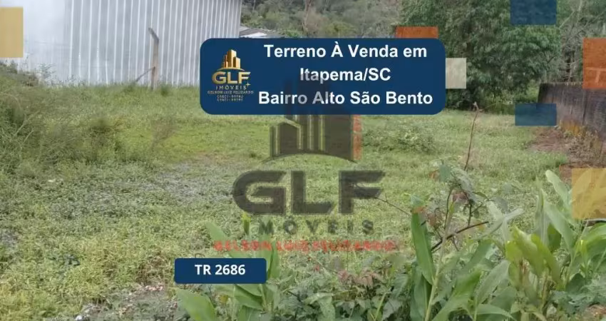 Terreno a venda na cidade de itapema/sc no bairro alto são bento, com metragem de 369 m² sendo 12 x 33. oportunidade de investimento