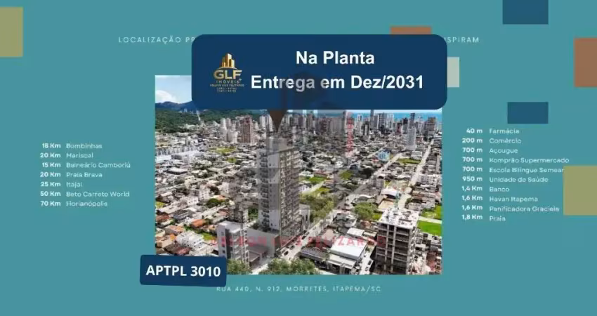 Apartamento pré lançamento em itapema no bairro morretes, apartamento conta com 68,53m², ainda mais próximo ao mar
