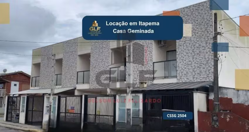Para locação, casa sobrado na cidade de itapema/sc no bairro morrete, com 2 suítes, 3 banheiros e 1 vaga de garagem. a 1.600 metros do mar.