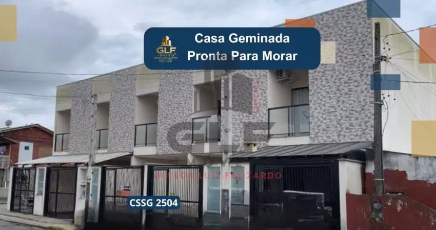 Casa sobrado geminado pronto para morar em itapema/sc no bairro morrete, com 2 suítes, 3 banheiros e 1 vaga de garagem. a 1.600 metros do mar.