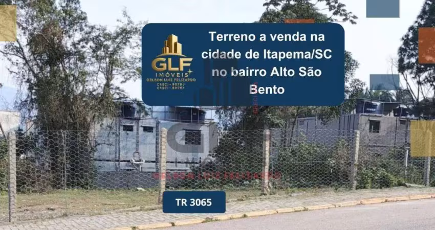 Terreno a venda na cidade de itapema/sc no bairro alto são bento, com metragem de 552m² sendo 12 x 23. oportunidade de investimento