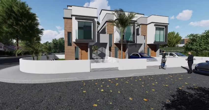 Casa sobrado sendo 3 dormitórios/ quartos com 1 suíte no bairro bela vista - palhoça com 82 m²