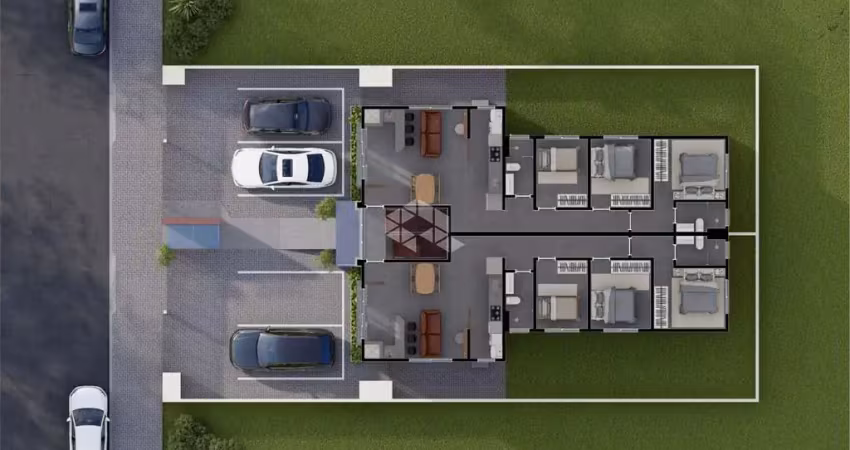 Apartamento térreo com 3 dormitórios na praia da pinheira - palhoça/sc