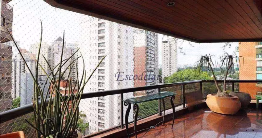 Cobertura com 4 dormitórios 3 suítes à venda, 581 m²  - moema pássaros - são paulo/sp