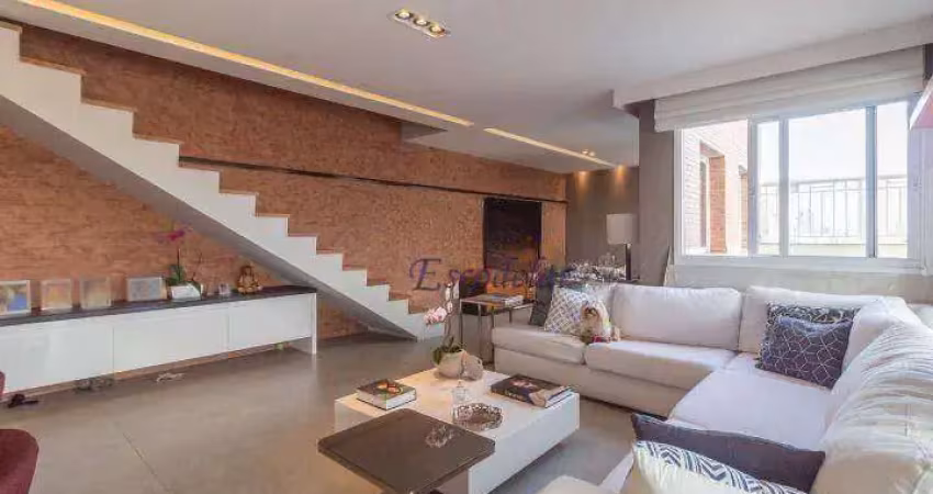 Cobertura com 4 dormitórios à venda, 341 m² por r$ 5.000.000,00 - brooklin - são paulo/sp