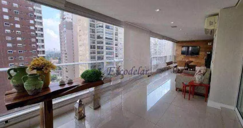 Apartamento com 4 dormitórios à venda, 370 m² por r$ 10.000.000,00 - campo belo - são paulo/sp