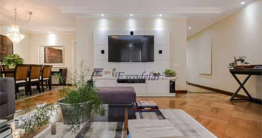 Apartamento com 4 dormitórios à venda, 195 m² por r$ 2.900.000,00 - moema - são paulo/sp