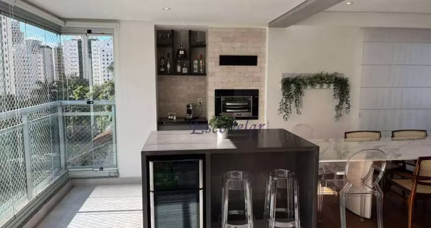 Apartamento com 4 dormitórios à venda, 220 m² por r$ 5.600.000,00 - campo belo - são paulo/sp