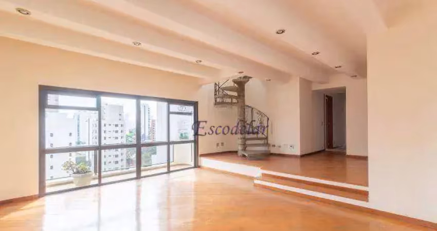 Cobertura à venda, 350 m² por r$ 3.500.000,00 - moema índios - são paulo/sp