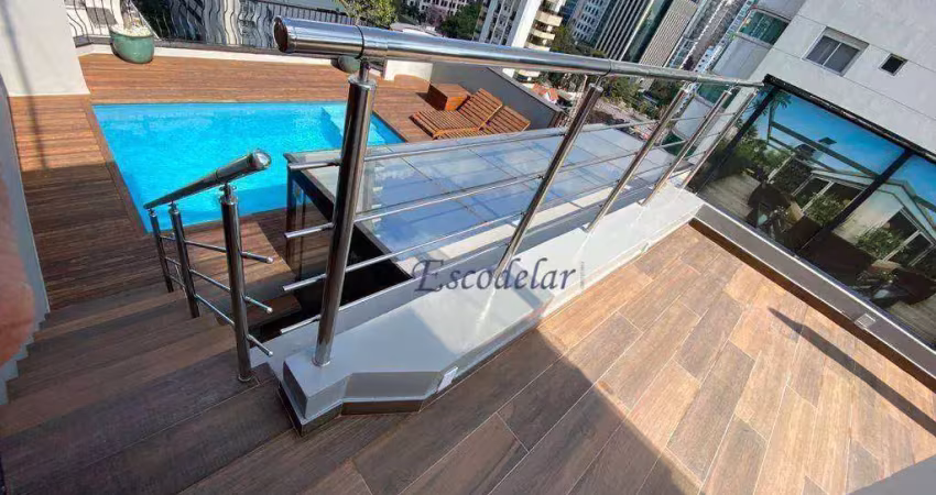 Cobertura com 4 dormitórios à venda, 220 m² por r$ 7.500.000,00 - itaim bibi - são paulo/sp
