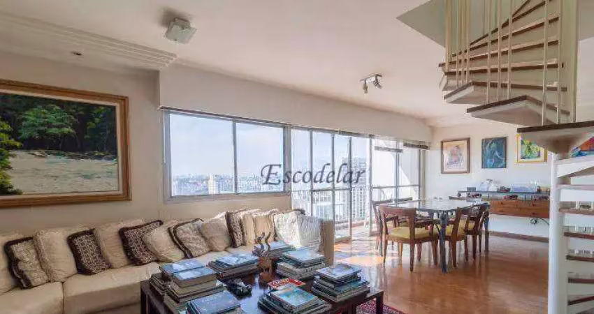 Cobertura com 4 dormitórios para alugar, 268 m² por r$ 19.700,00/mês - campo belo - são paulo/sp