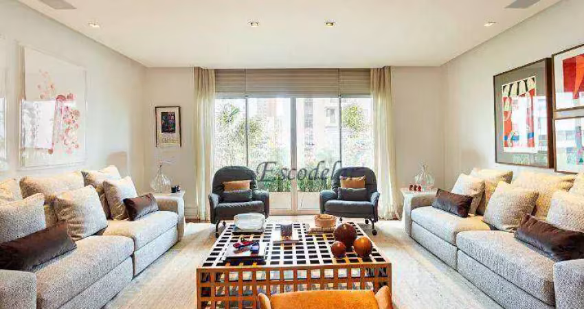 Apartamento com 3 dormitórios à venda, 178 m² por r$ 3.700.000,00 - moema pássaros - são paulo/sp