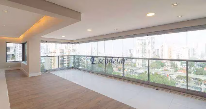 Apartamento com 3 dormitórios à venda, 192 m² por r$ 3.800.000,00 - campo belo - são paulo/sp