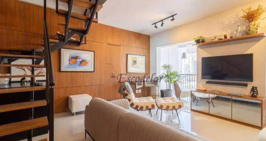 Apartamento duplex com 2 dormitórios para alugar, 105 m² por r$ 14.890,00/mês - brooklin novo - são paulo/sp