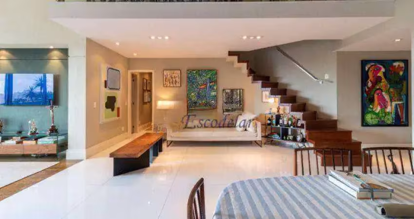 Apartamento com 4 dormitórios para alugar, 220 m² por r$ 28.900,00/mês - brooklin - são paulo/sp