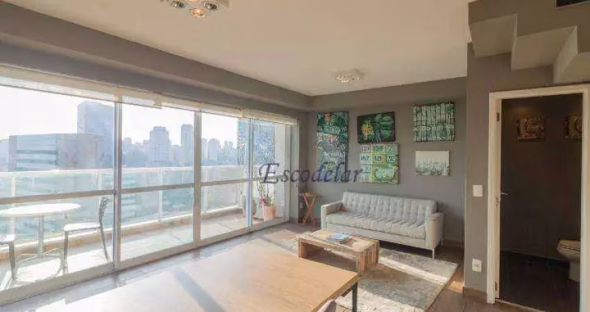 Apartamento duplex com 1 dormitório à venda, 89 m² por r$ 1.780.000,00 - brooklin - são paulo/sp