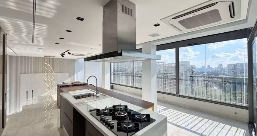 Apartamento cobertura duplex com 2 quartos sendo 2 suítes, 3 banheiros, 2 vagas para alugar, 160 m² por r$ 30.165/mês - moema - são paulo/sp