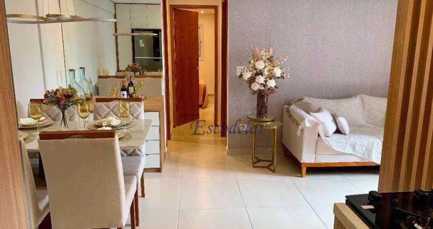 Apartamento decorado com 2 dormitórios à venda, 47 m² - jardim do colégio zona norte - são paulo/sp