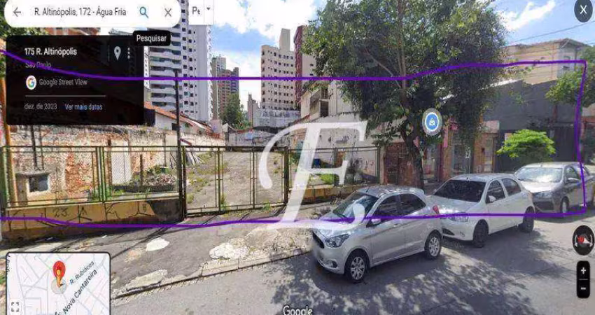 Terreno à venda, 1416 m² por r$ 8.410.000,00 - água fria - são paulo/sp