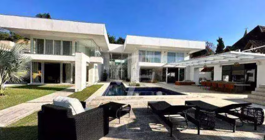 Casa com 5 suítes para alugar mobiliada, 1200 m² por r$ 95.000/mês - tamboré - barueri/sp
