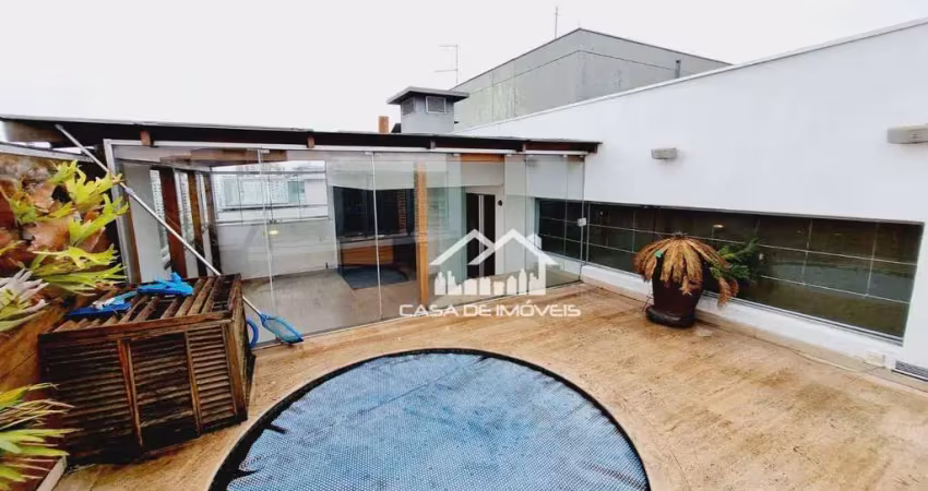Vende linda cobertura com piscina, churrasqueira e 3 suítes na vila andrade.