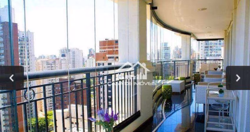 Apartamento à venda tem 309m² com 4 suítes, 4 vagas em Moema.