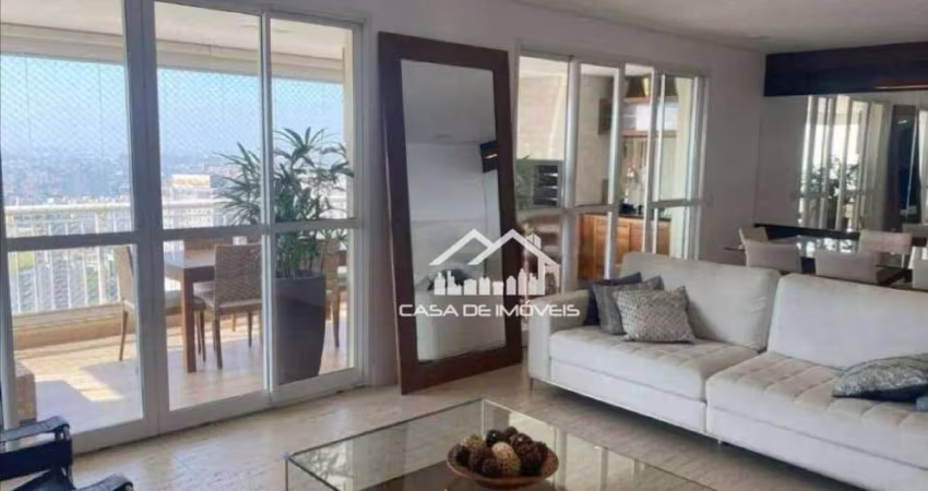 Vende ou aluga apartamento com 223m², 4 dormitórios, 3 suítes, 4 vagas e varanda gourmet na Vila Andrade.
