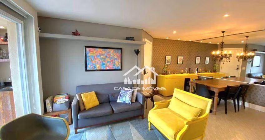 Vende apartamento com 102m², 2 suítes, 2 vagas e lazer completo, no Campo Belo.