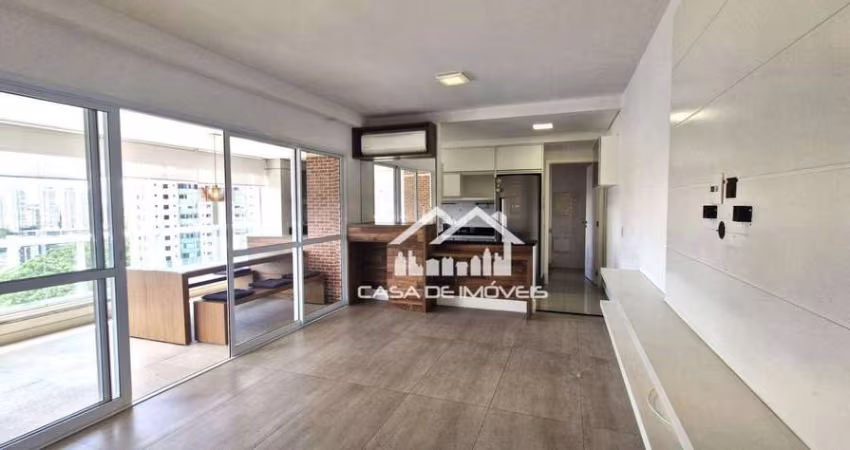 Aluga apartamento com 104m², 3 dormitórios sendo 1 suíte, varanda gourmet e lazer no Morumbi.