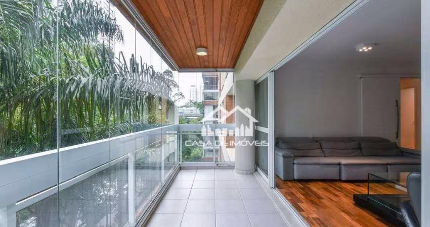 Vende apartamento com 132m², 3 suítes, 2 vagas e lazer, na Vila Andrade.