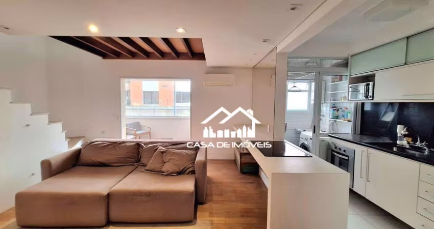 Vende lindo apartamento duplex, com 77m², alto padrão, na Vila Olímpia.