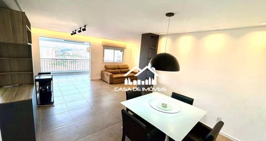 Vende ou aluga apartamento de 86m², com 2 dormitórios, sendo 1 suíte, 1 vaga, varanda e lazer completo
