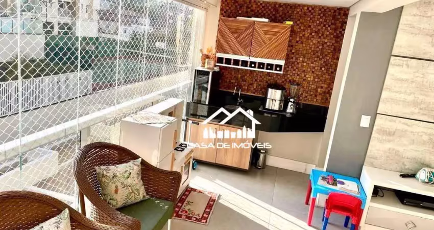 Aluga apartamento mobiliado de 72m², 2 dormitórios, 1 suíte, 1 vaga e lazer completo no Campo Belo