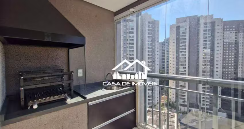 Aluga apartamento de 60m², com 2 dormitórios, varanda com churrasqueira e 1 vaga na vila andrade
