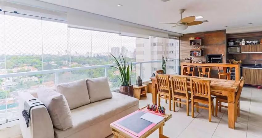 Vende ou aluga apartamento mobiliado com 180m², 3 suítes, varanda gourmet, lazer completo, no campo belo.