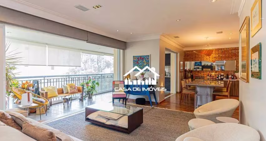 Vende apartamento com 178m², 3 suítes, varanda gourmet e lazer, no brooklin