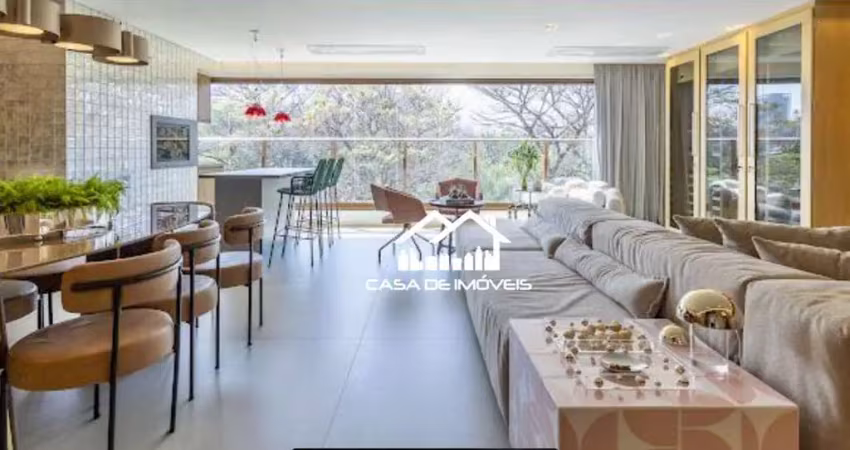 Vende apartamento mobiliado, com 3 dormitórios, 2 suítes, varanda gourmet e lazer completo, no campo belo