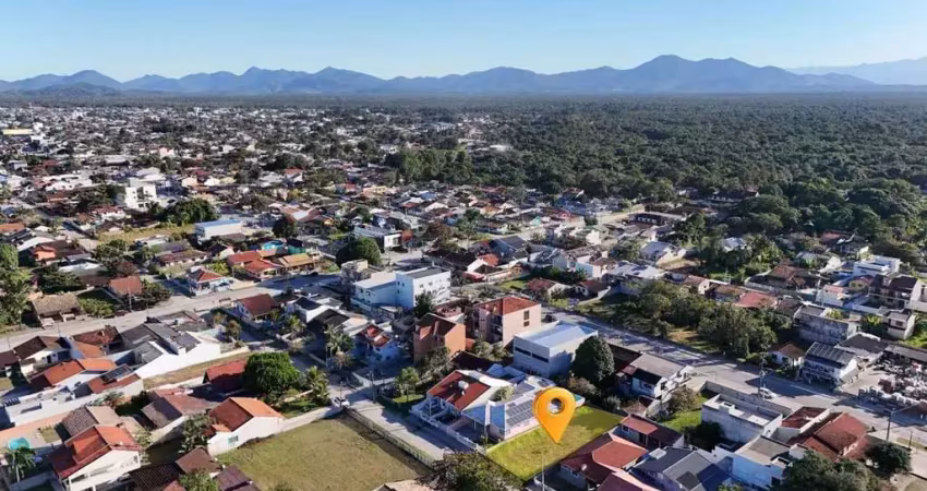 Terreno limpo pronto para construir á 270 metros da praia no balneário cambiju em itapoá-sc