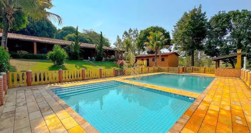 Chácara com 4 dormitórios à venda, 6500 m² por r$ 1.350.000,00 - laranjal - atibaia/sp
