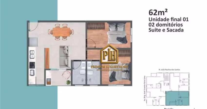 Apartamento com 2 dormitórios à venda, 62 m² por R$ 589.000,00 - Alvinópolis - Atibaia/SP