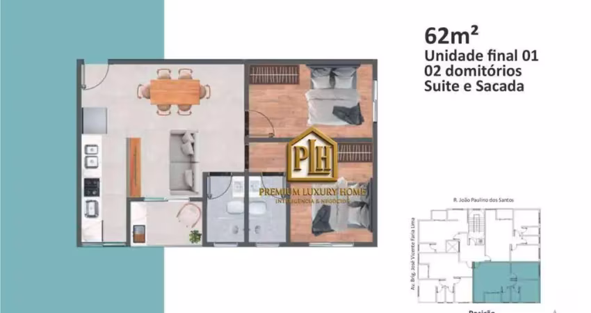 Apartamento com 2 dormitórios à venda, 62 m² por r$ 589.000,00 - alvinópolis - atibaia/sp