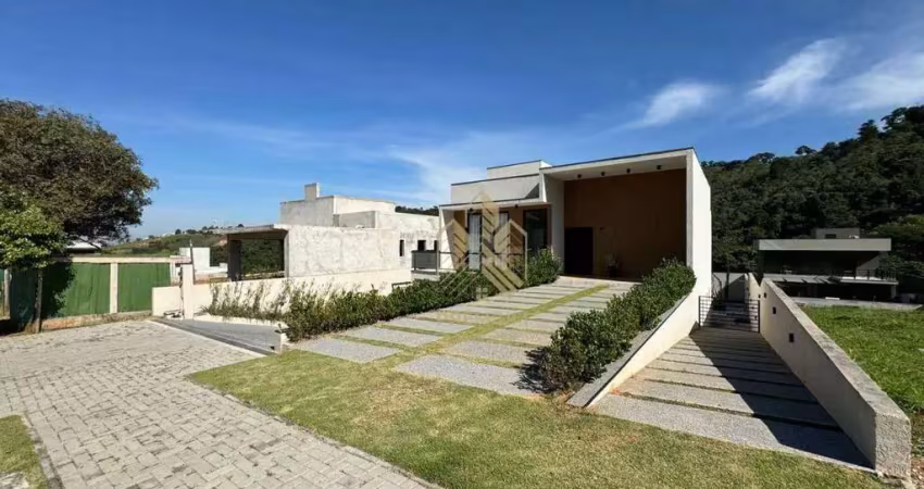 Casa moderna à venda no condomínio quintas da boa vista – atibaia/sp 3 dormitórios + escritório + piscina com borda infinita