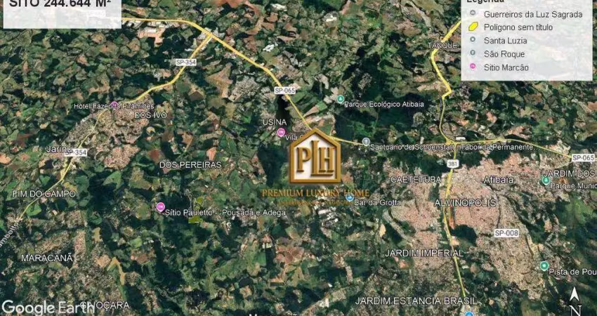 Área à venda, 244664 m² por r$ 3.540.000,00 - usina - atibaia/sp