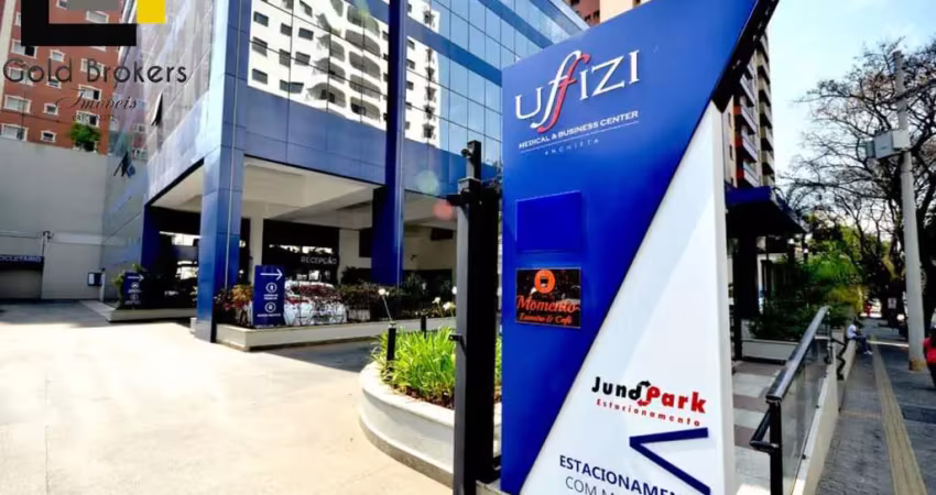 Sala comercial de 50 m² no edifício uffizi na rua anchieta em jundiaí - sp