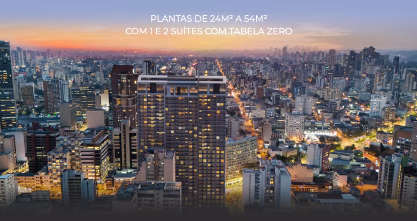 AYA CARLOS DE CARVALHO - LOFTS, 1 E 2 SUÍTES - 24 m2 a 54 m2 - OPÇÕES COM PÉ DIREITO ALTO (3,60 m)