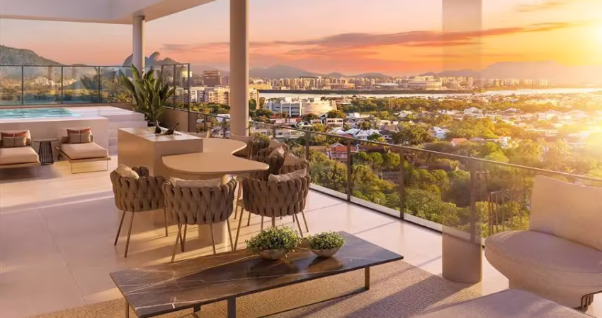 Cobertura linear com 03 quartos na barra da tijuca debruçada ao campo de golfe